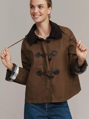 Barbour Myra Waxed Cotton Duffle Coat